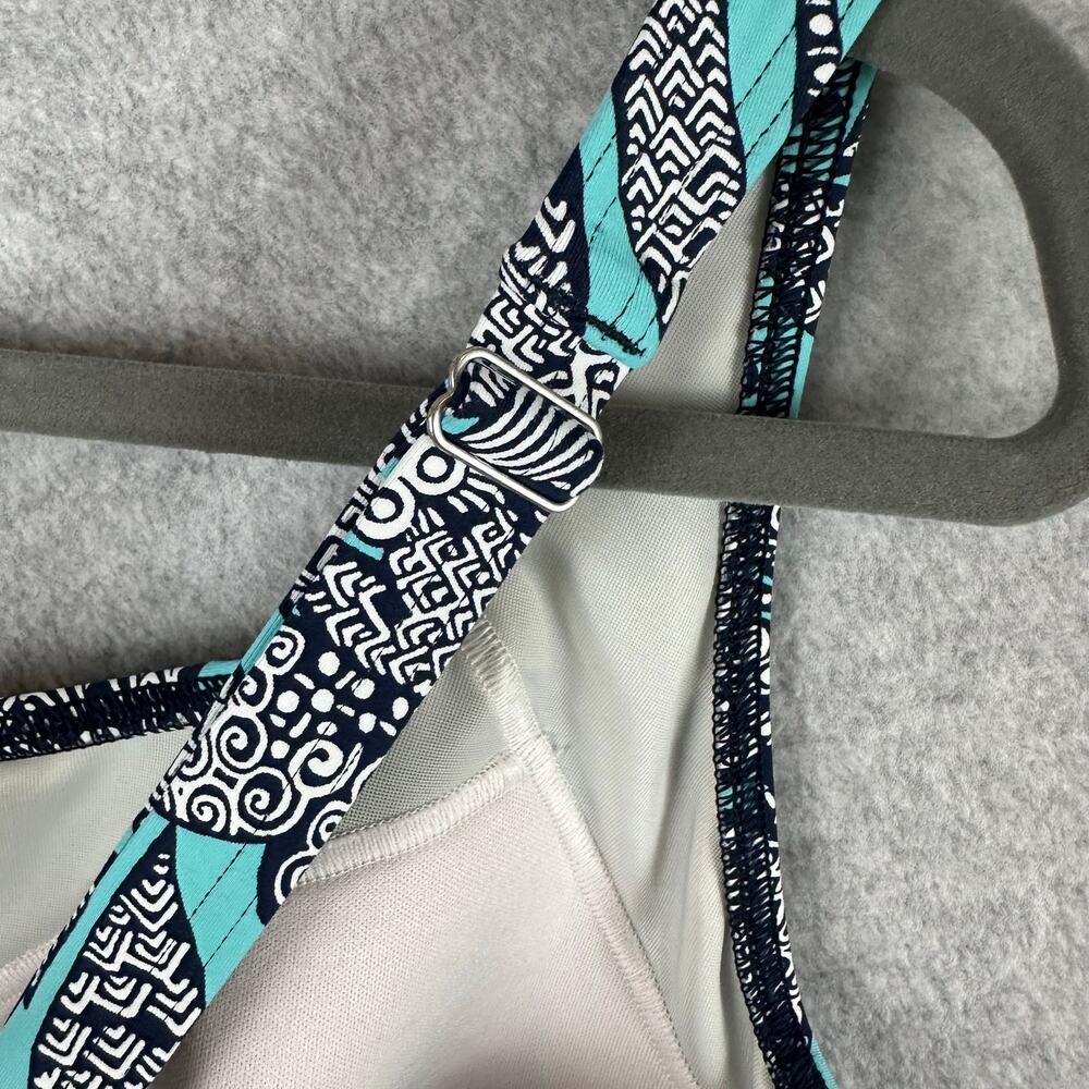 Lands' End Blue and Black Floral Swim Coverup - Picture 7 of 10